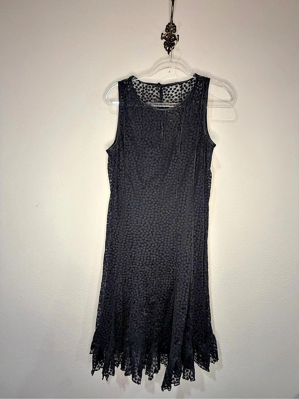 Jessica Howard Polka Dot Mini Dress Black 14